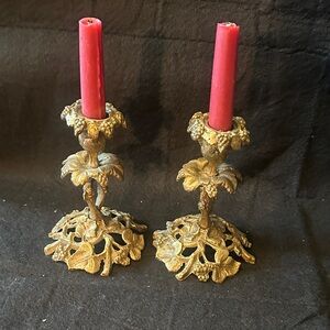 Elegant Gold Candle Holders